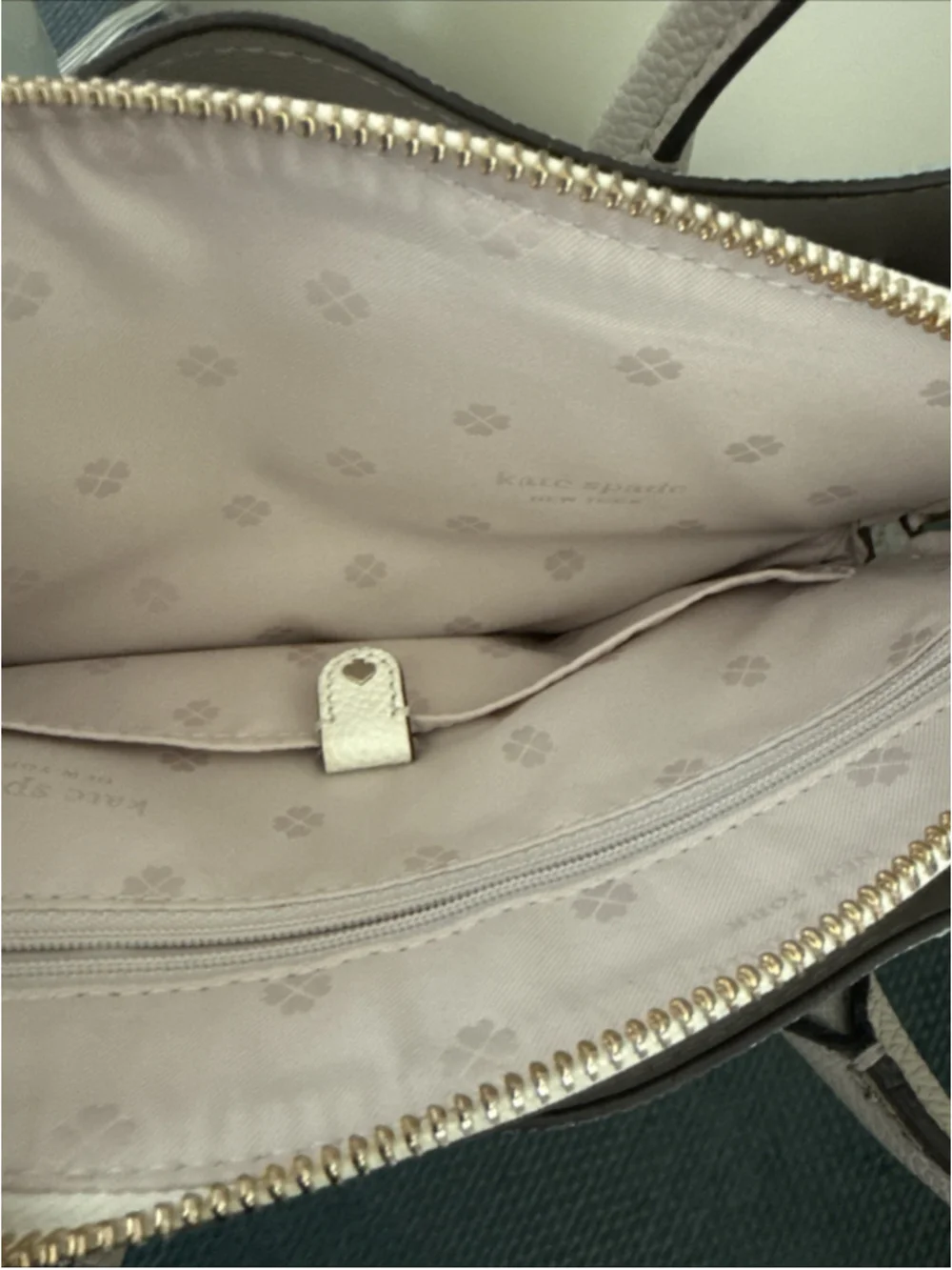 Kate Spade New York Margaux Leather Mini Satchel Tote 2 Tone In Cloud Mist NWOT - Picture 4 of 11